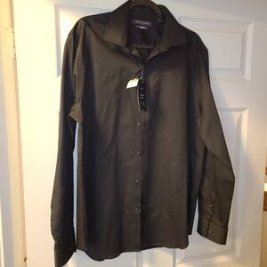 Tommy Hilfiger Men's Classic Black Dress Shirt Size L